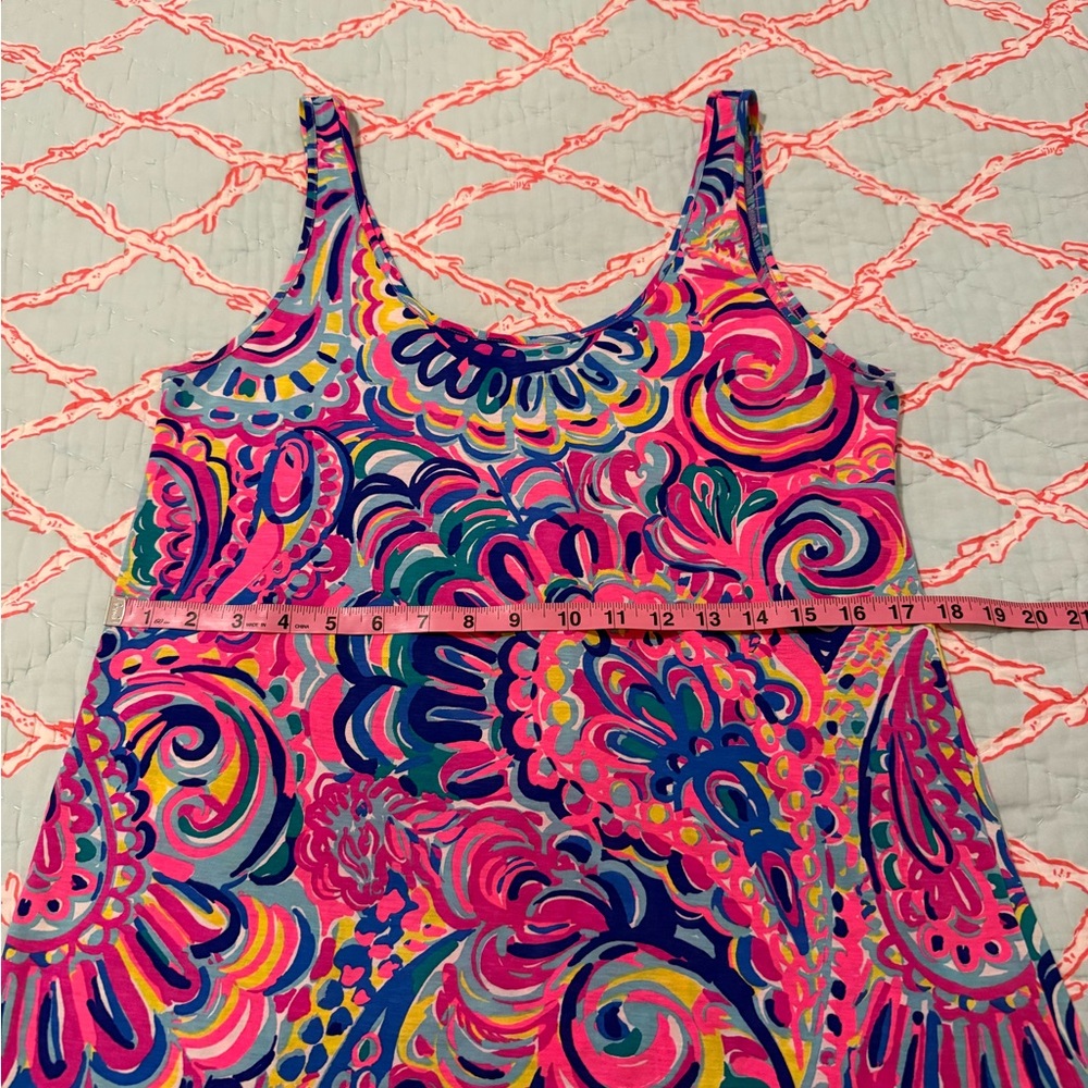 Lilly Pulitzer Kinsey Tank Multi Psychedelic Sunshine S EUC - Picture 7 of 11